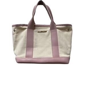 JILL STUART handbag logo beige pink canvas